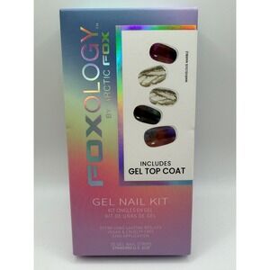 Foxology by Arctic Fox Marvelous Marble Gel Nail Kit 30 Strips & Top Coat NEW